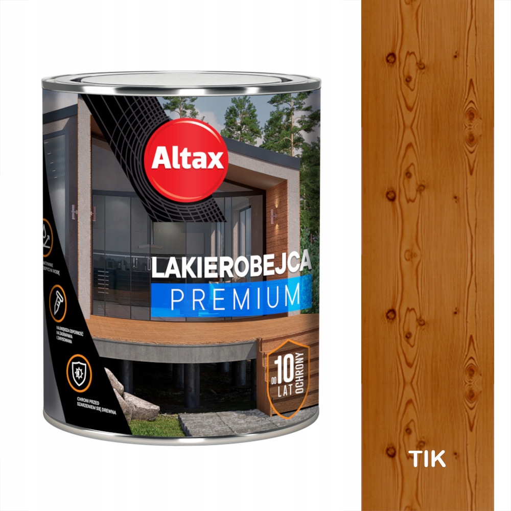 Altax lakierobejca do drewna Premium Tik Teak 0,75L do 10 lat ochrony