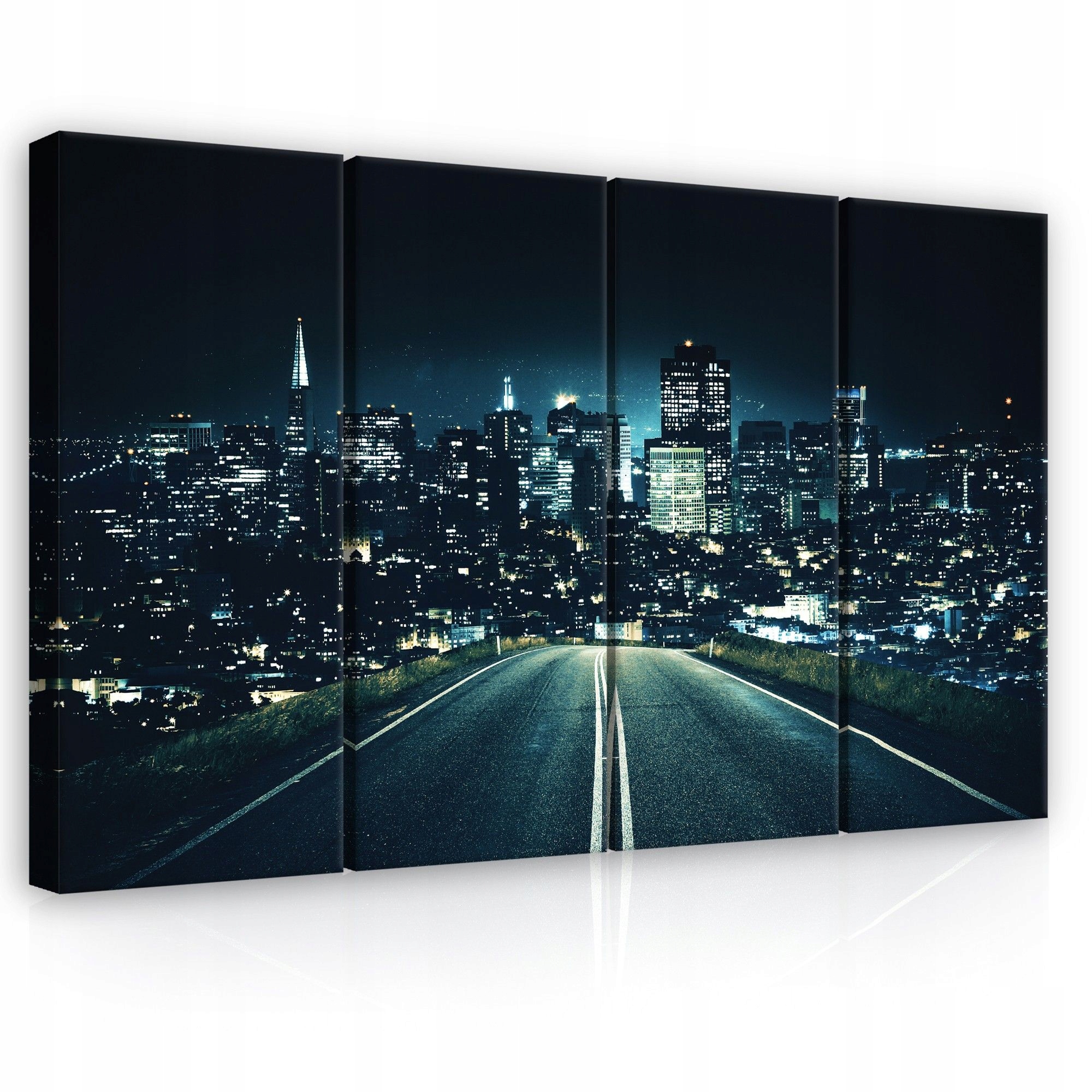 Obraz 120x80 Nočné mesto cesta svetlo metropola urbanizmus cestovanie