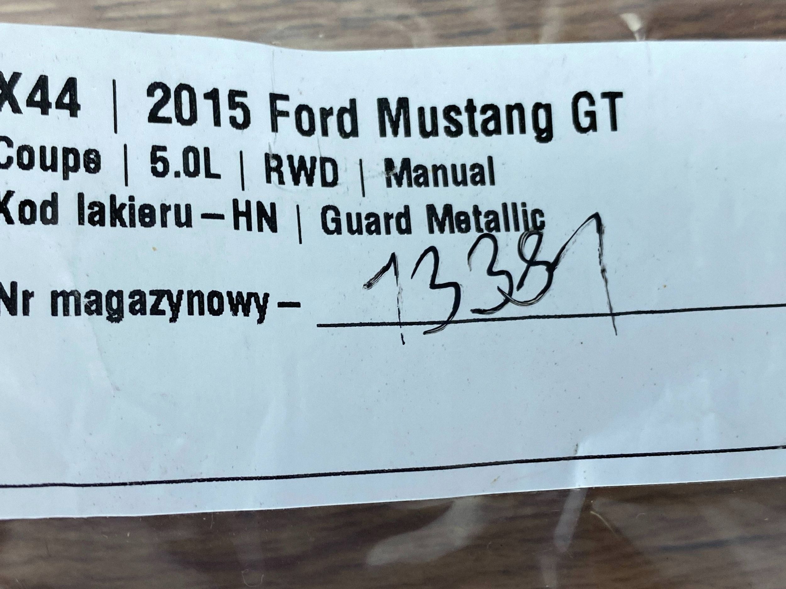 Mata do passenger compartments Ford Mustang VI 2015+