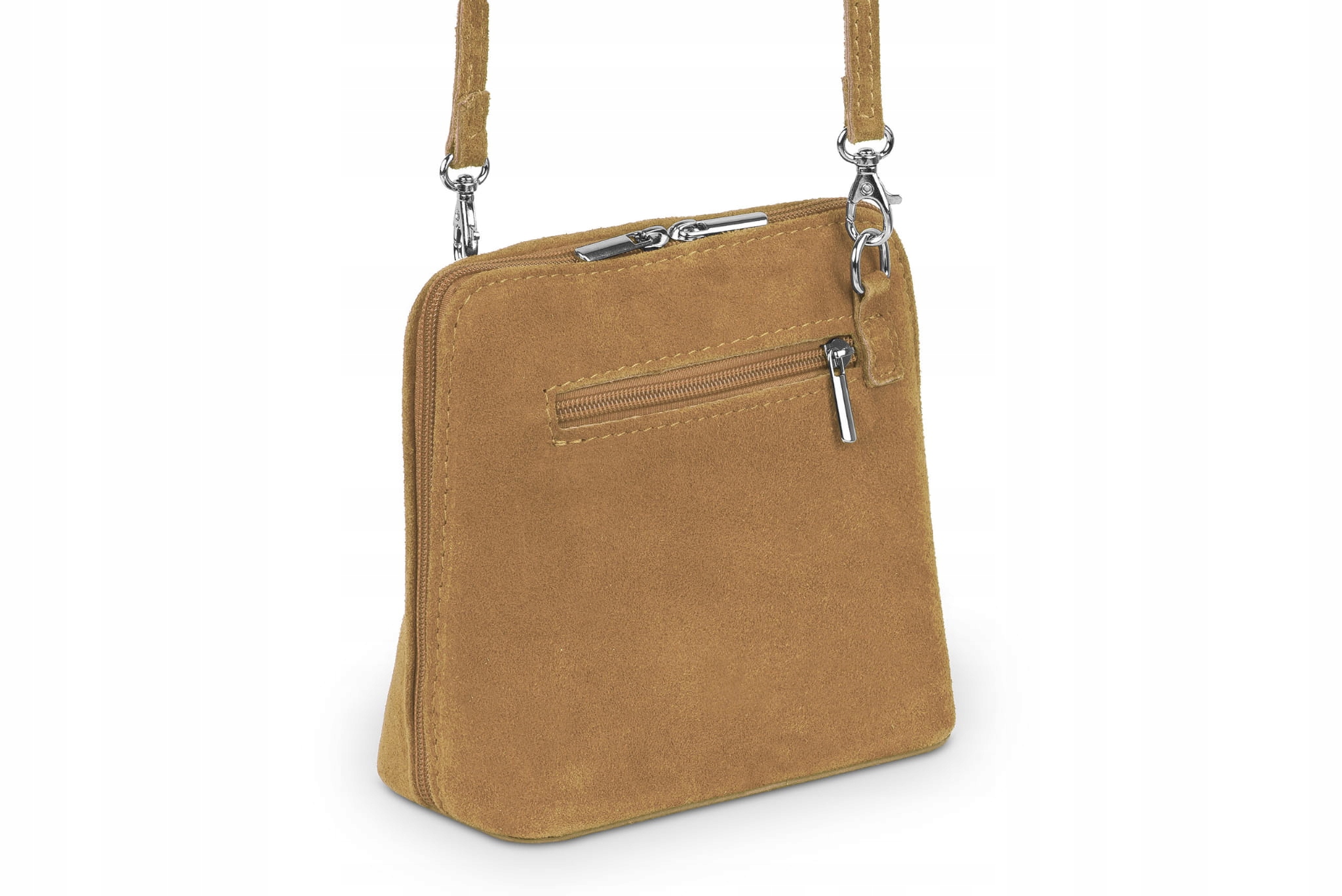 Torebka Zamszowa Vera Pelle Mini Ruda Odcień miedziany