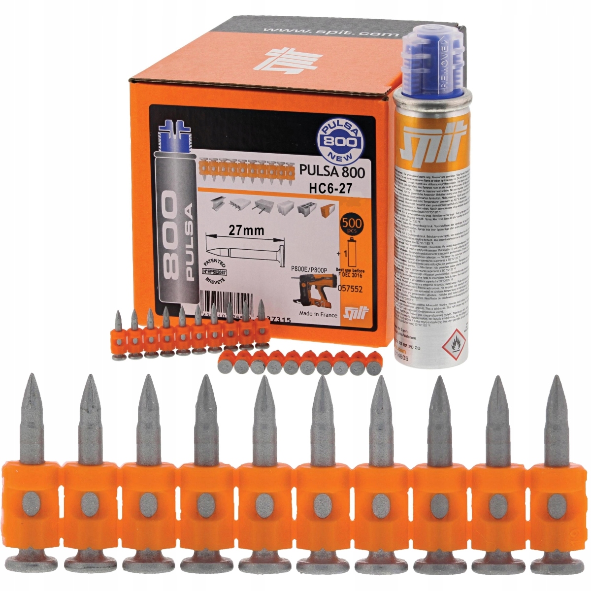 Hřebíky HC6 27mm 500ks Plyn do nastřelovací pistole na betonu