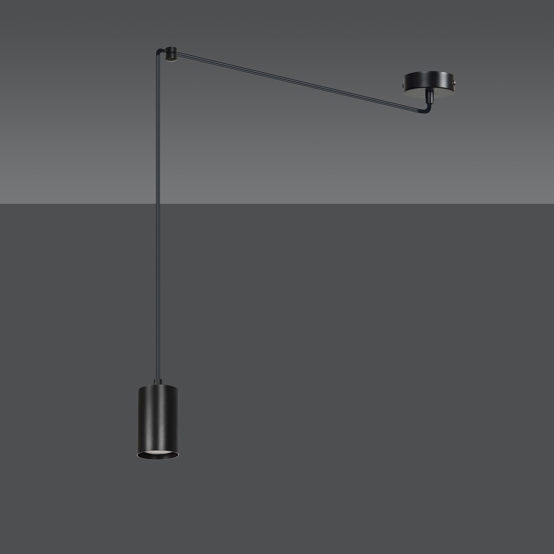Traker 1 Bl/black Závěsné lampy Ocel lakovaná Černá 10W Max Led