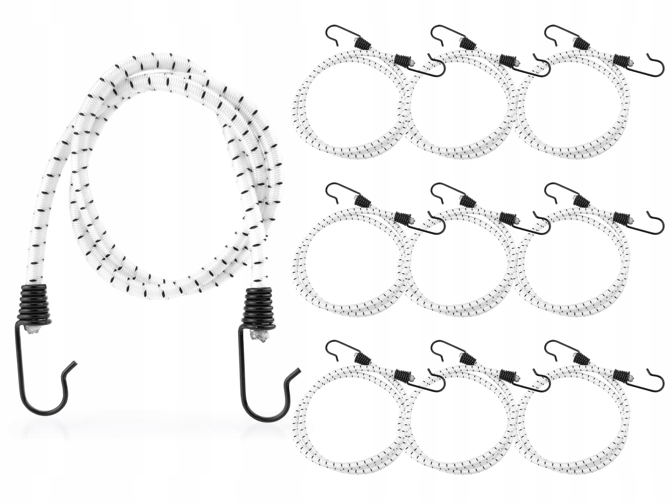 Sada gumových lanek s háčky pro expandér do zavazadlového prostoru 200 cm 10 ks