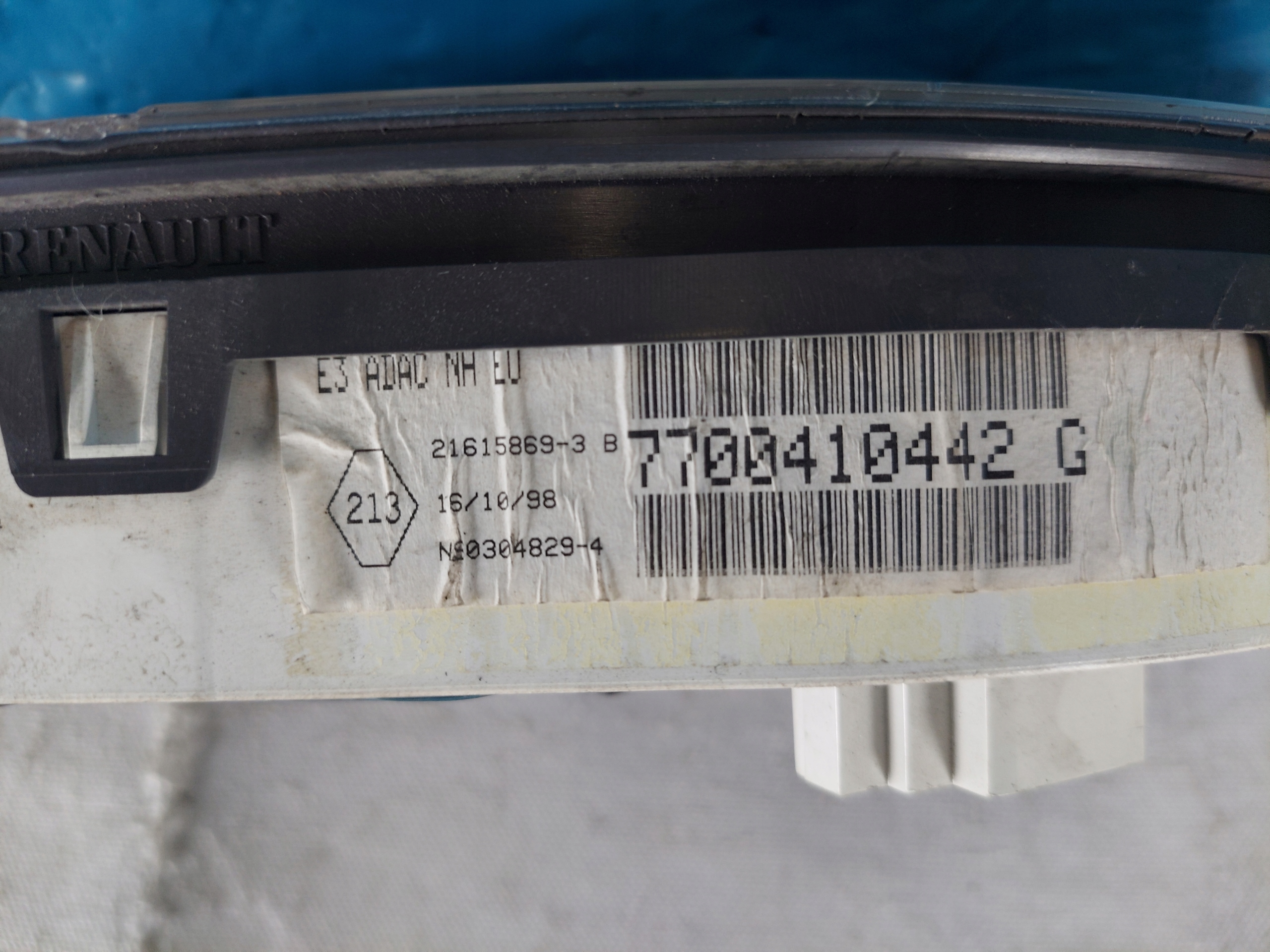 dials clock CLIO II 1.4 B 7700410442G