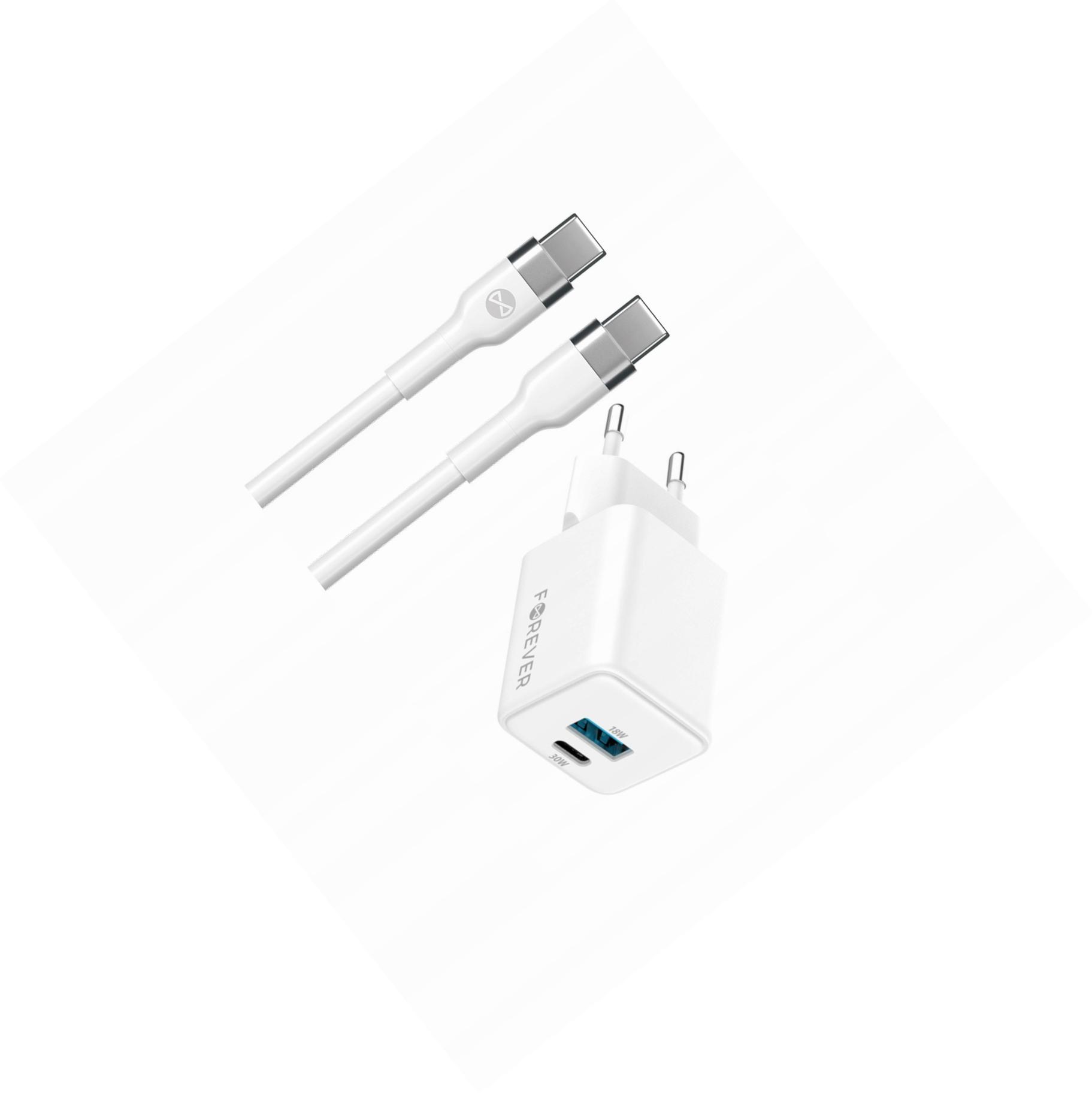 Szybka ładowarka GaN 30W Usb i Usb-c z kablem do Realme X3 SuperZoom