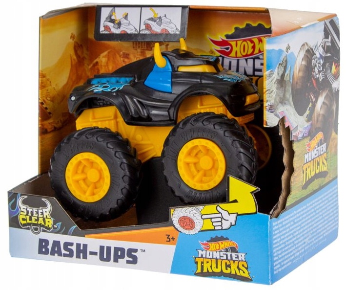 Hot Wheels Monster Trucks Pojazd z kraksą 1:43 Marka Mattel