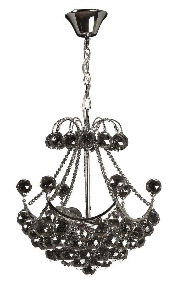 Úchvatný převislý lustr W-12060/3 Cr+sm, černý dimond do kuchyně