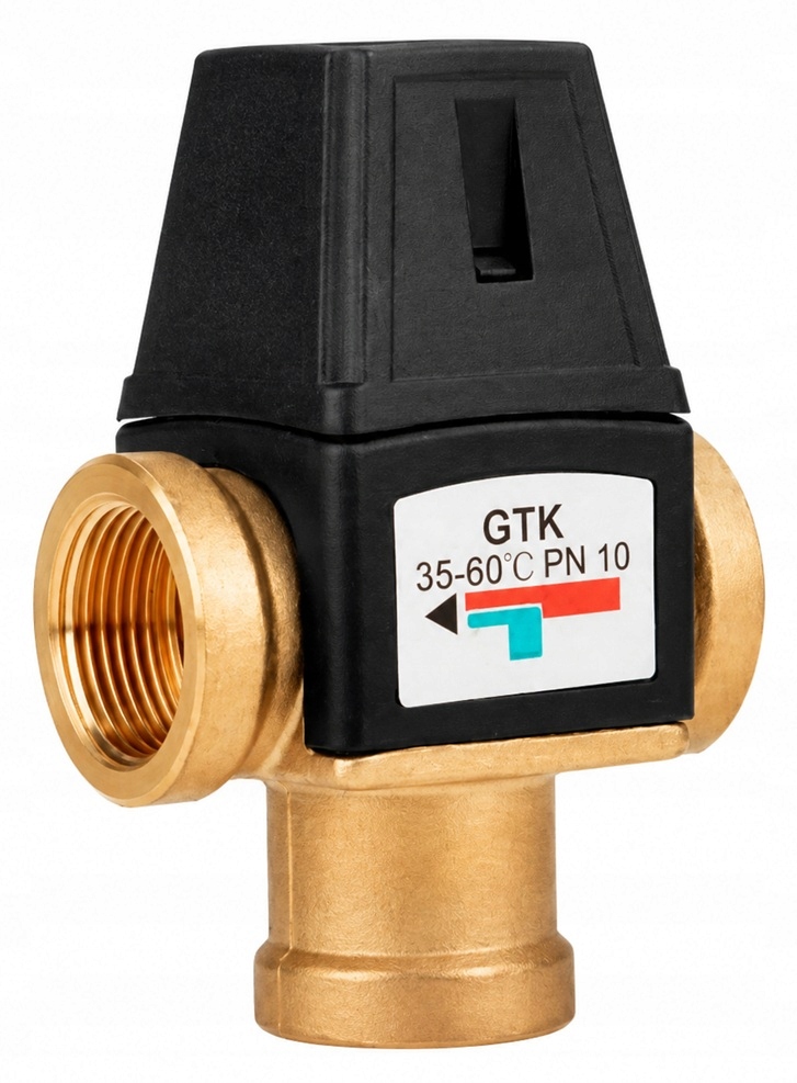 Zawór Termostatyczny Mieszający 1 cal Gw Trójdrożny DN25 Trójdrogowy 1" Gw