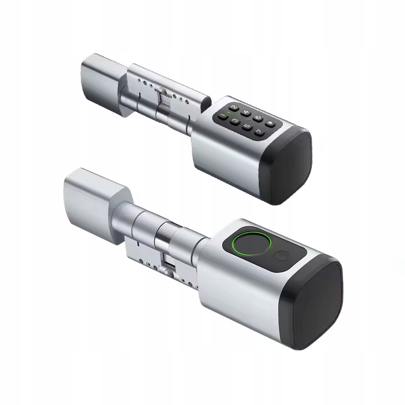 Smart zámek Tuya Ble 30/30 vzdálenost 60-90 mm Otisk prstu Nfc Pin stříbrný