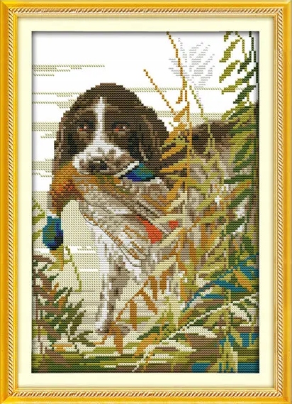 Kanva s potiskem vyšívací sada (kanva,mulina)