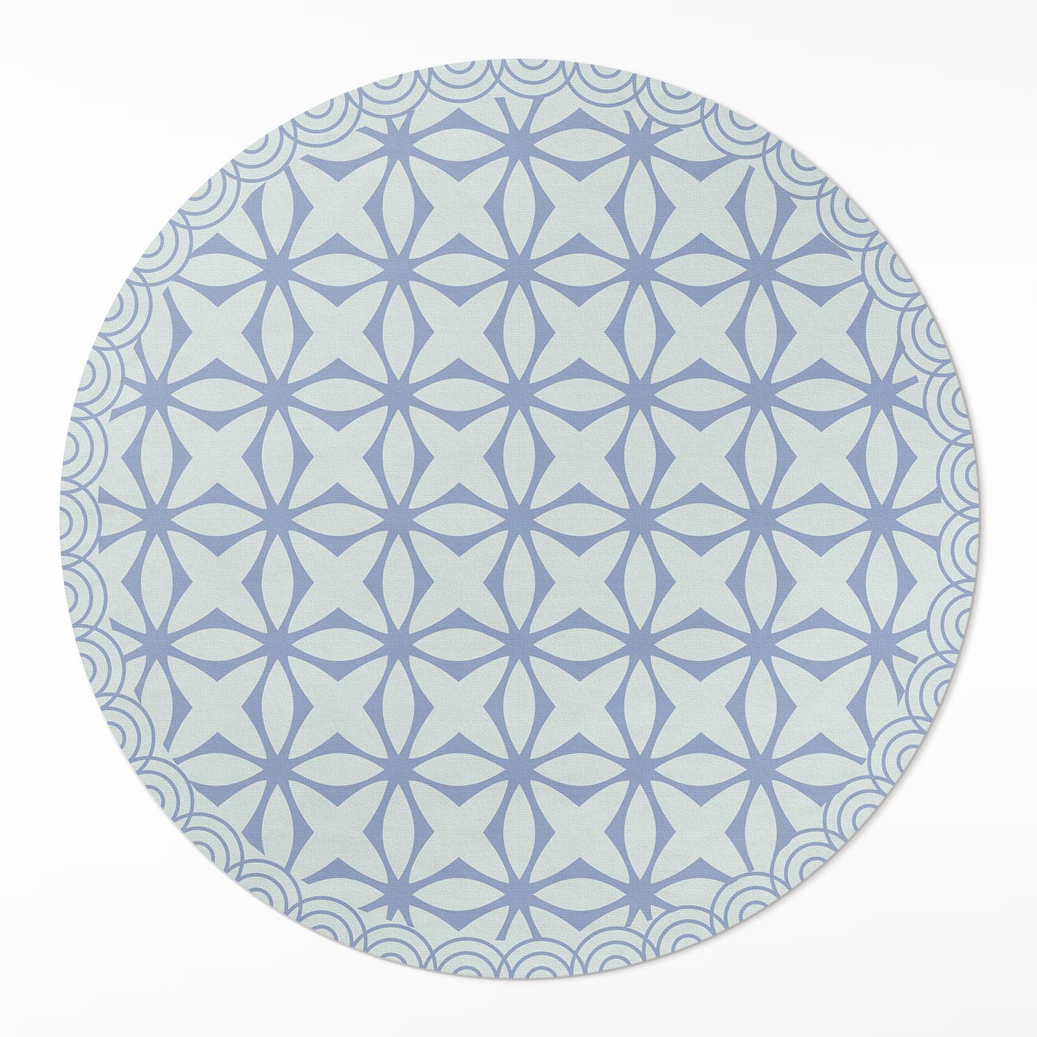Kulatá vinylová vnitřní podložka do kuchyně Pravidelný ozdobný vzor ⌀ 110 cm