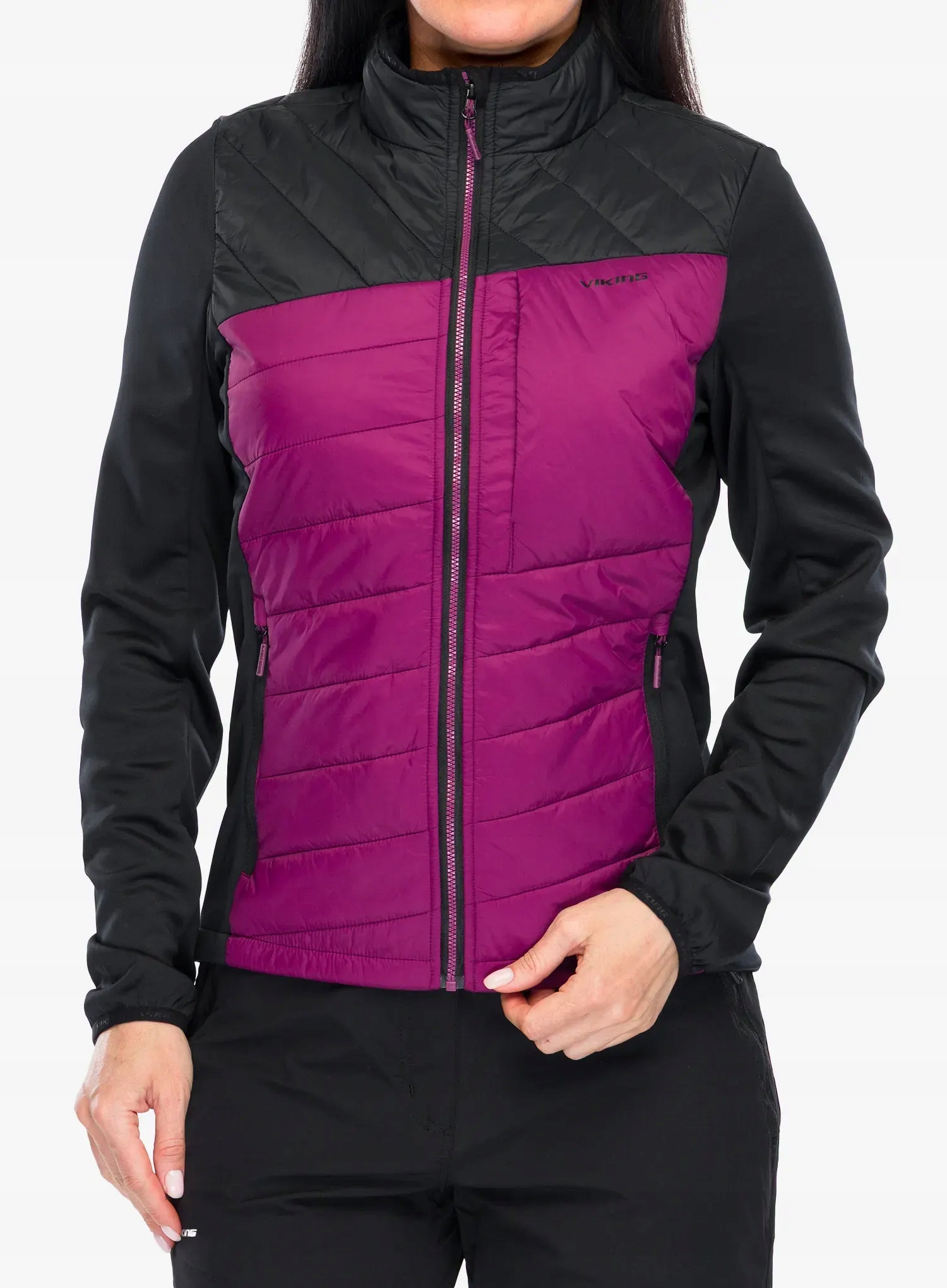 Dámská hybridní bunda Viking Blast Primaloft černá/fuchsiová M