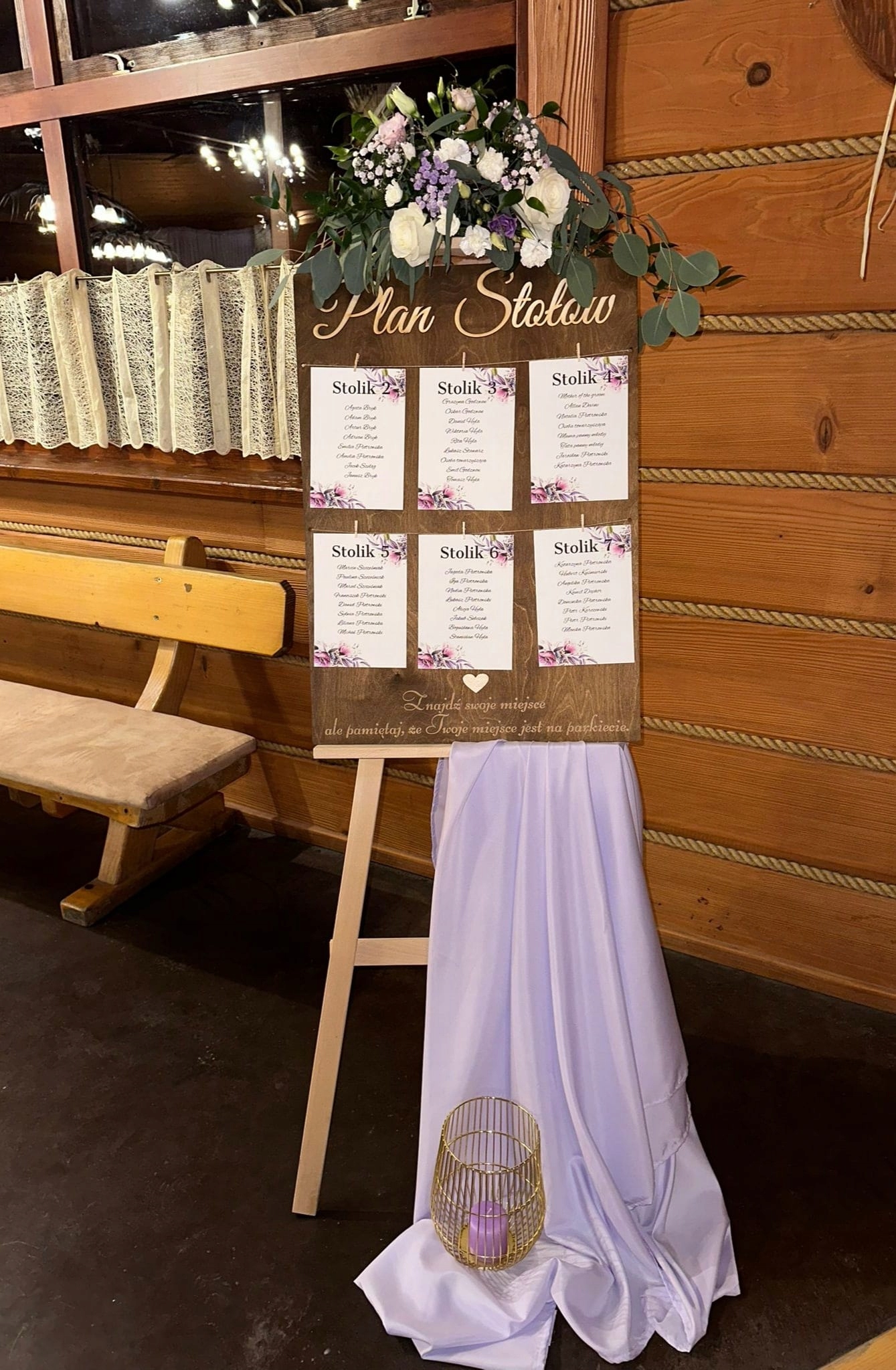 Tablica PLAN STOŁÓW dekoracje ślub wesele Kod producenta dekoracje ślubne