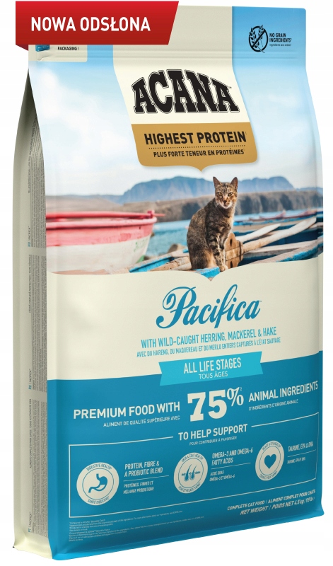 Levně Acana Pacifica Cat 4,5kg Krmivo pro kočky s obsahem ryb