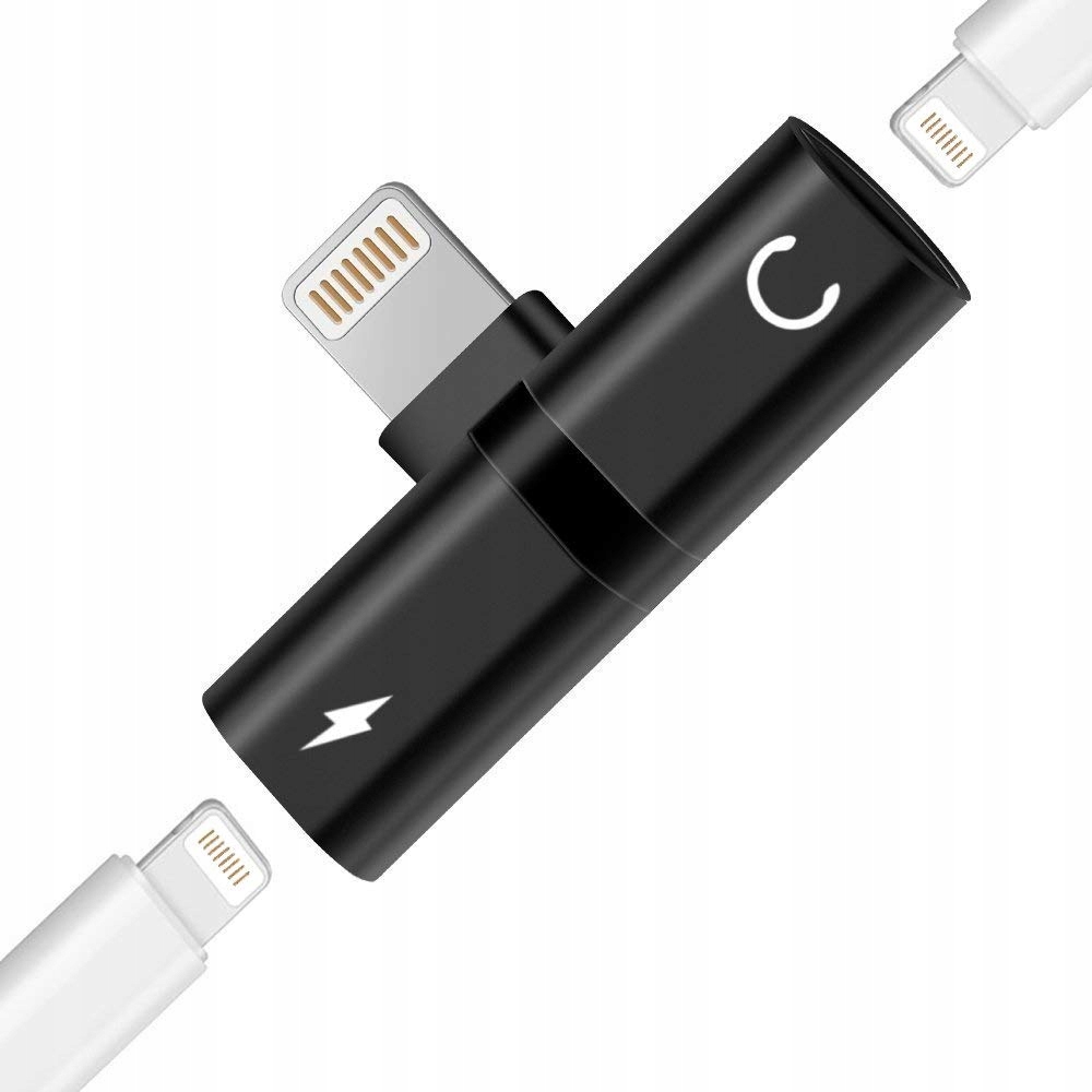 

Adapter 2x Lightning iPhone Słuchawki Ładowanie