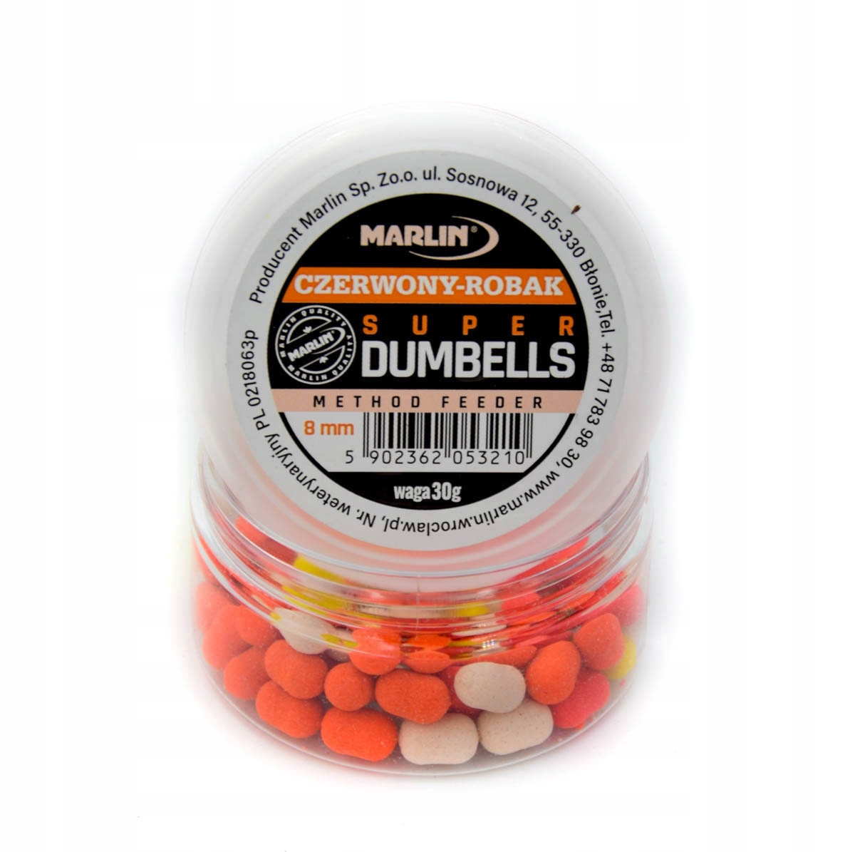 Dumbells Marlin Wafters 30g Czerwony Robak