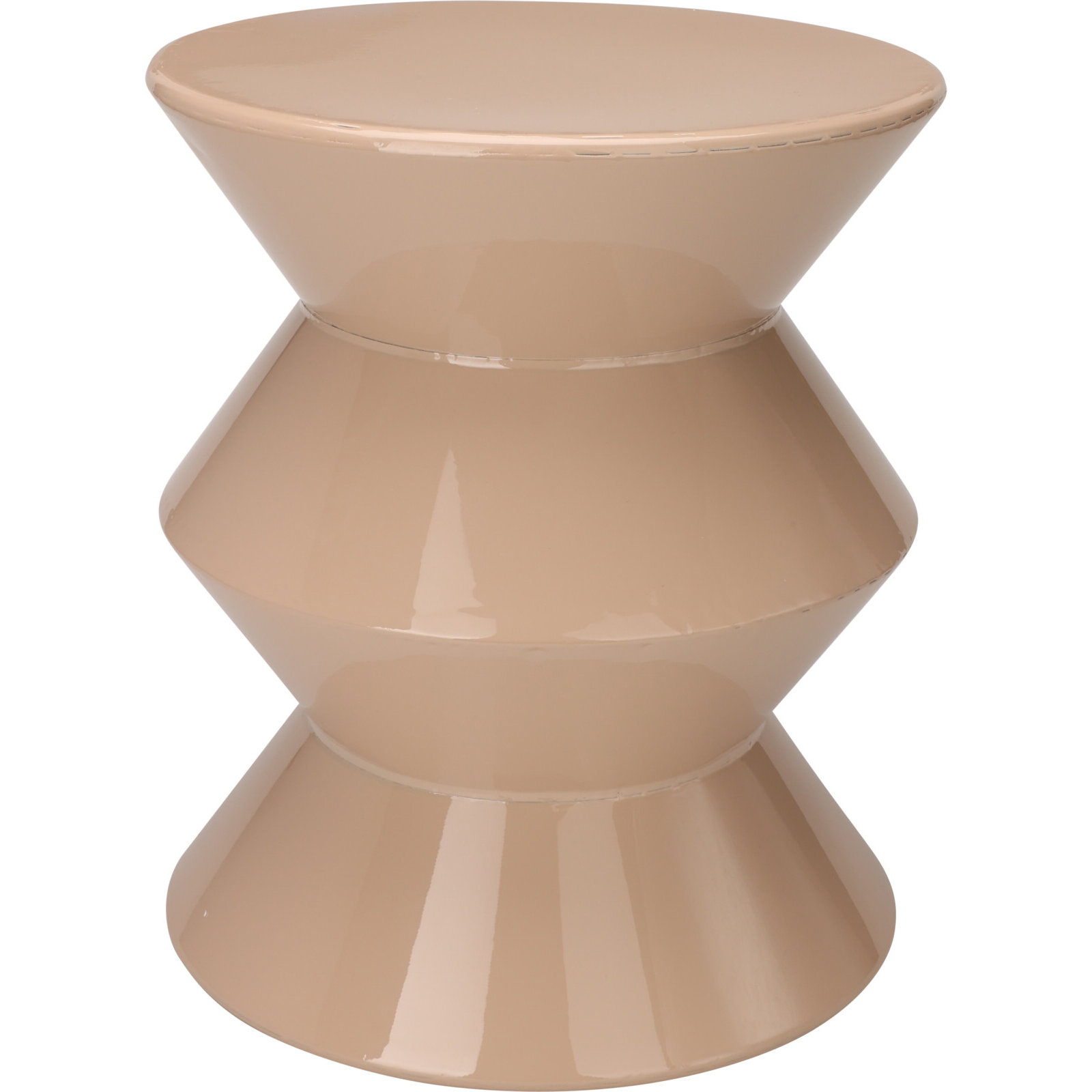 Stolek Sloupkový Kovový Ø31 CM Béžový