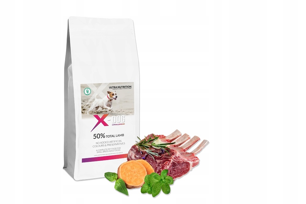 Sucha Karma Dla Psa Jagnięcina Bataty Mięta Małe Rasy 6KG X-dog 273 803