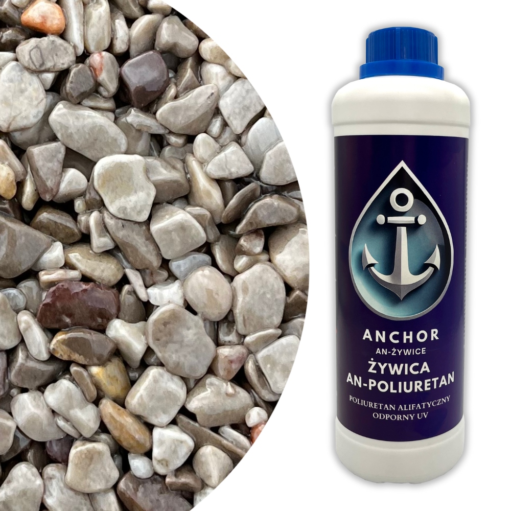 Zestaw Kamienny Dywan Kruszywo Żywica Poliuretan 10m2 Royal Gray Anchor