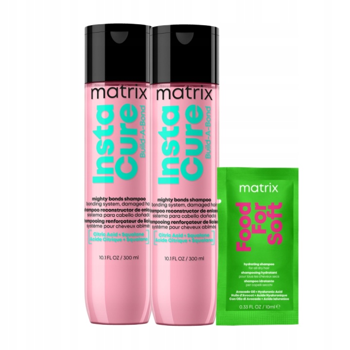 Matrix Instacure Build-A-Bond szampon do zniszczonych włosów 2x300ml