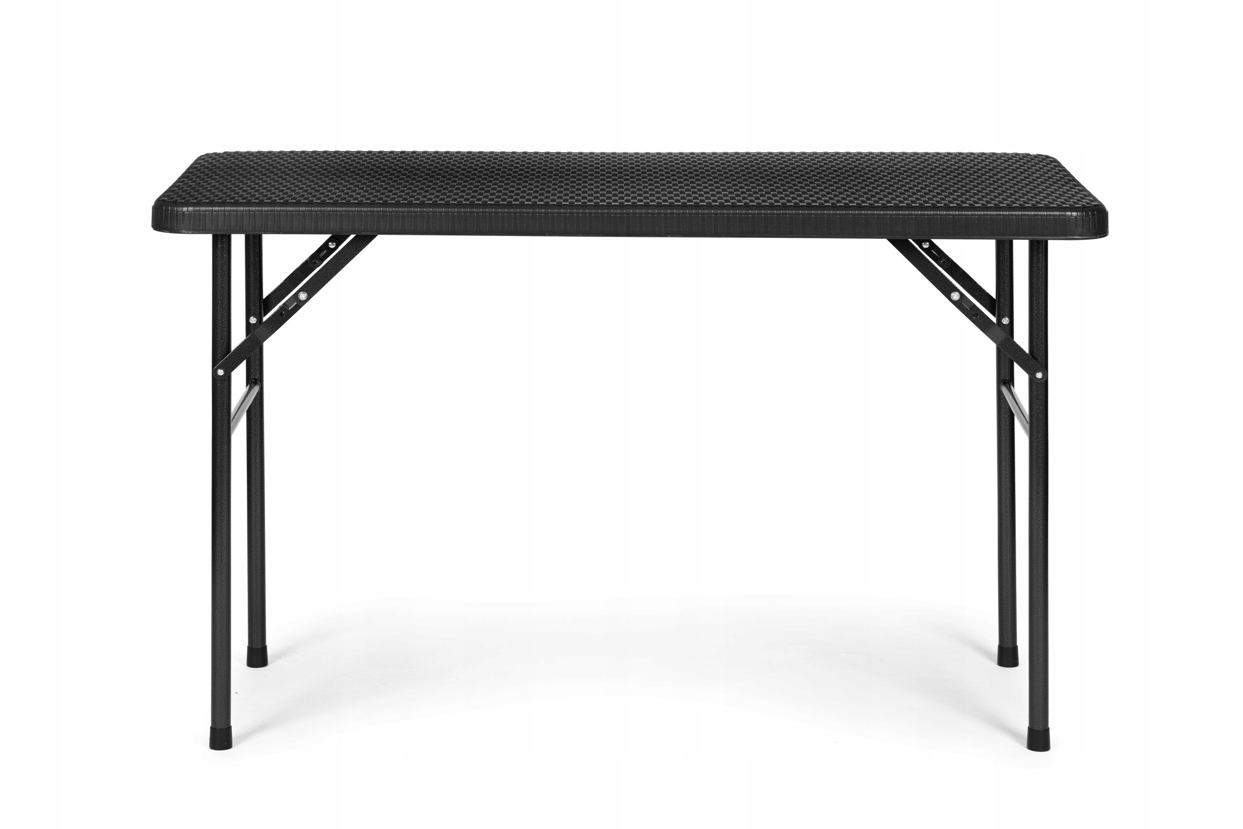 Zestaw cateringowy stół 120 cm 2 ławki komplet bankietowy do ogrodu czarny EAN (GTIN) 5905817001828