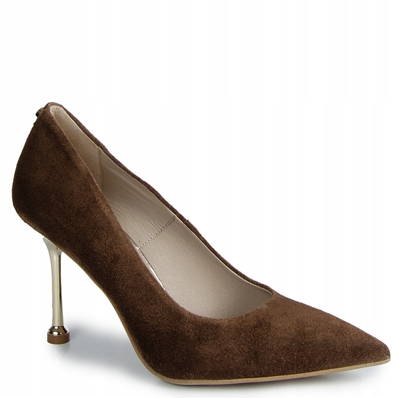 CheBello 5021 Hnědé Kožené Lodičky 39