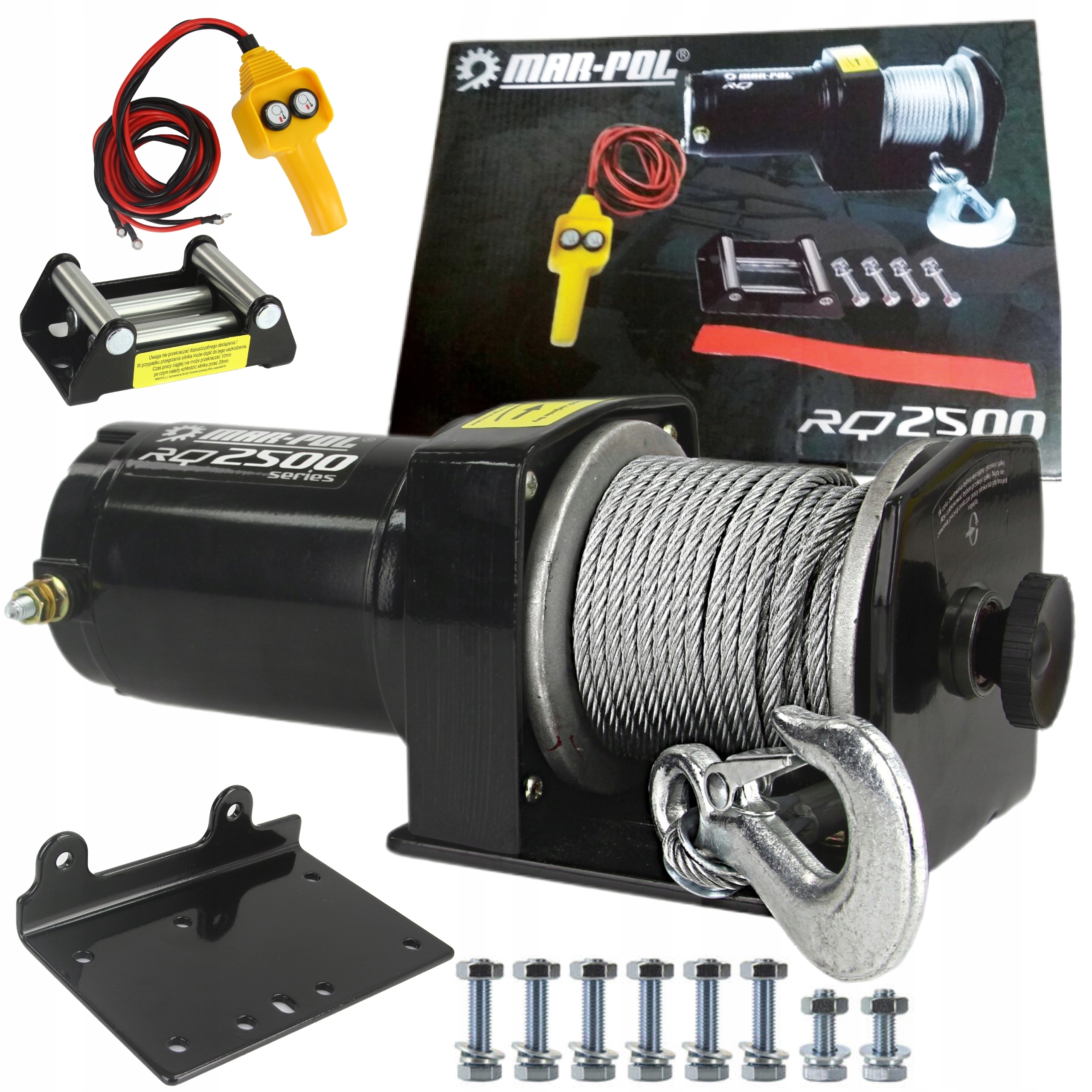 Elektrický Navijak 12V Pre Štvorkolku Pluh 2500LBS Mar-pol M80761