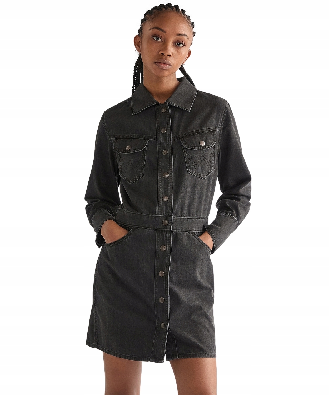 Šaty Wrangler Trail Trench Dress 112378150 Speedway Smoke M