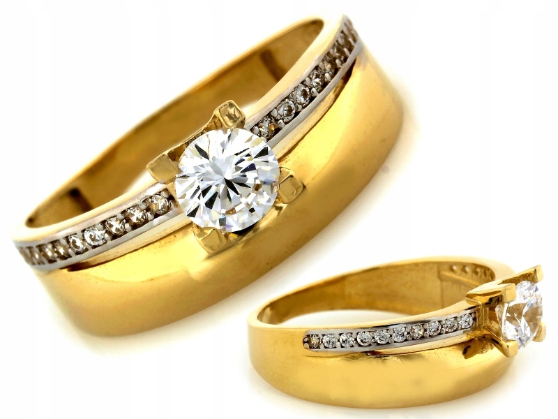 Zlatý Prstýnek 585, dvojitý, dvoubarevný, r19, jako dárek k různým příležitostem