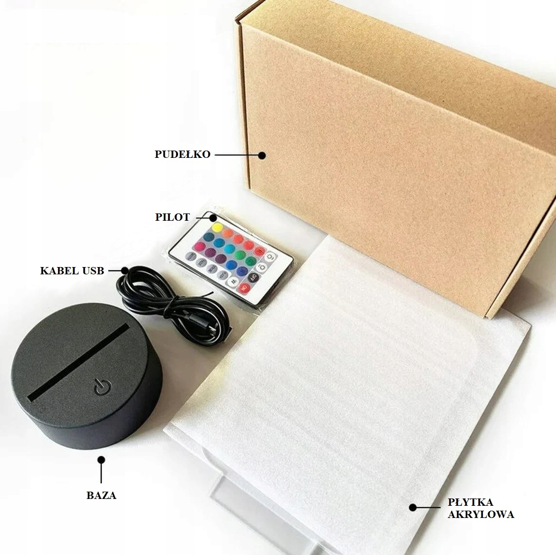 LAMPKA NOCNA BARBIE 3D LED RGB PILOT NA PREZENT Klasa efektywności energetycznej B