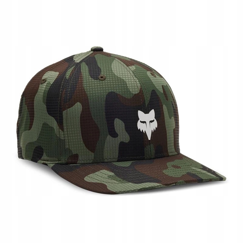 Kšiltovka Fox Head Tech Flexfit Green Camo s Kšiltovka Bonus