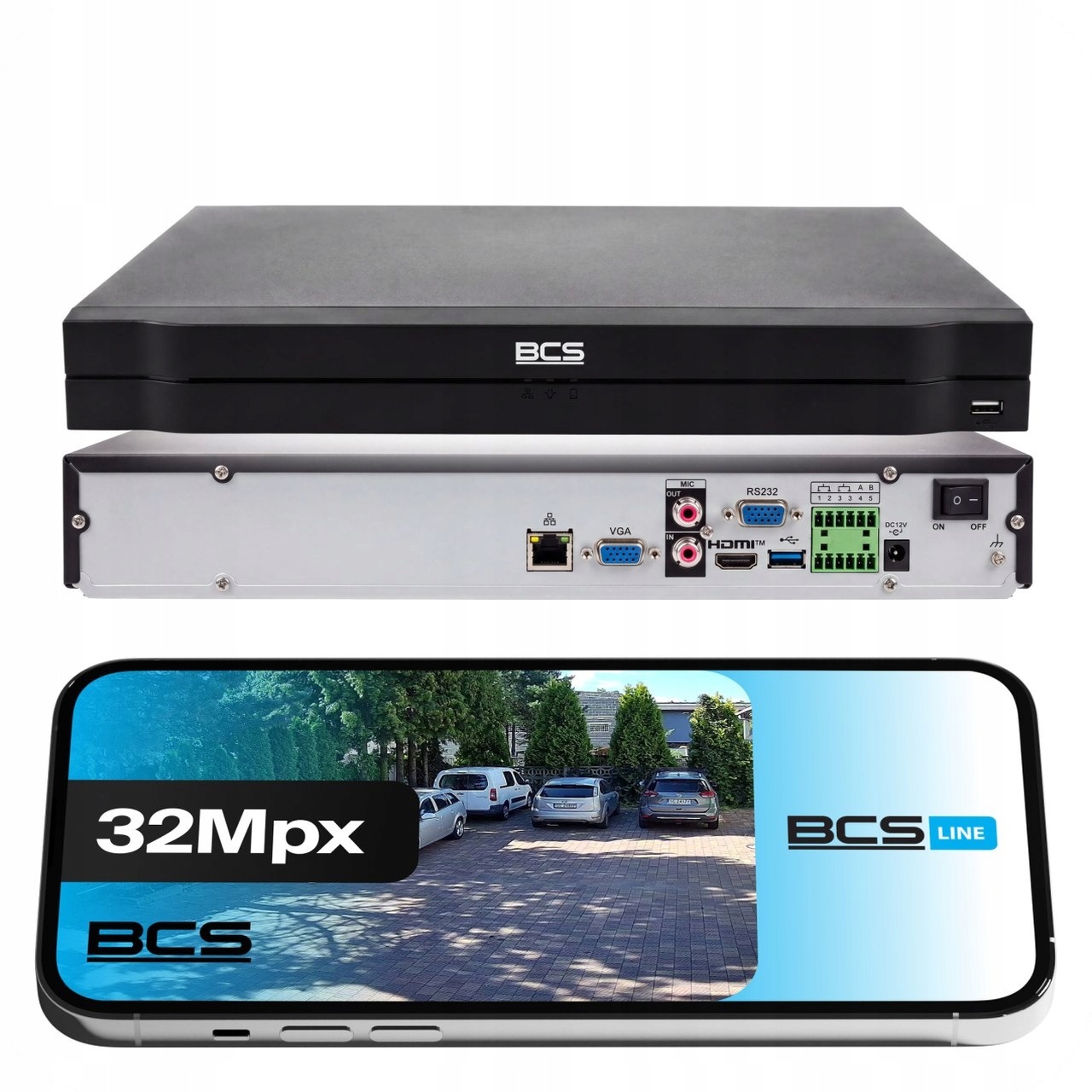 Síťový rekordér Nvr 8 kanálový 32Mpx 4K Ai pro Ip Cctv kamery Bcs Line