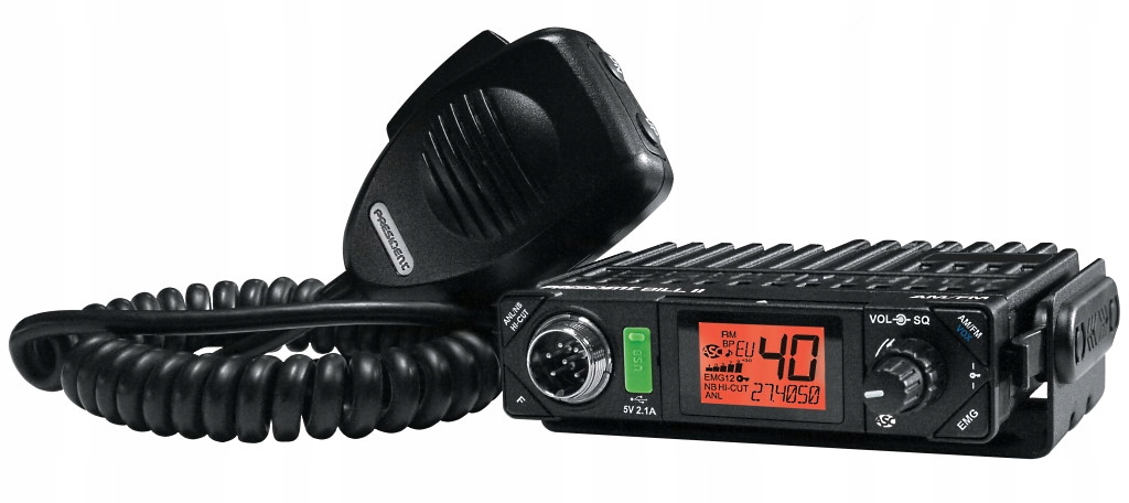 President Bill Cb Radio 12V Asc zmena farieb Usb President Poľsko