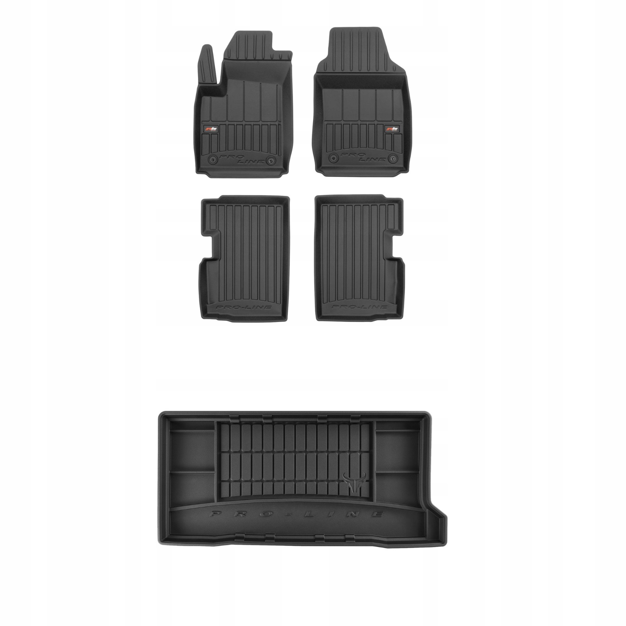 Sada gumových kobercov a rohoží pre Fiat 500 od roku 2007