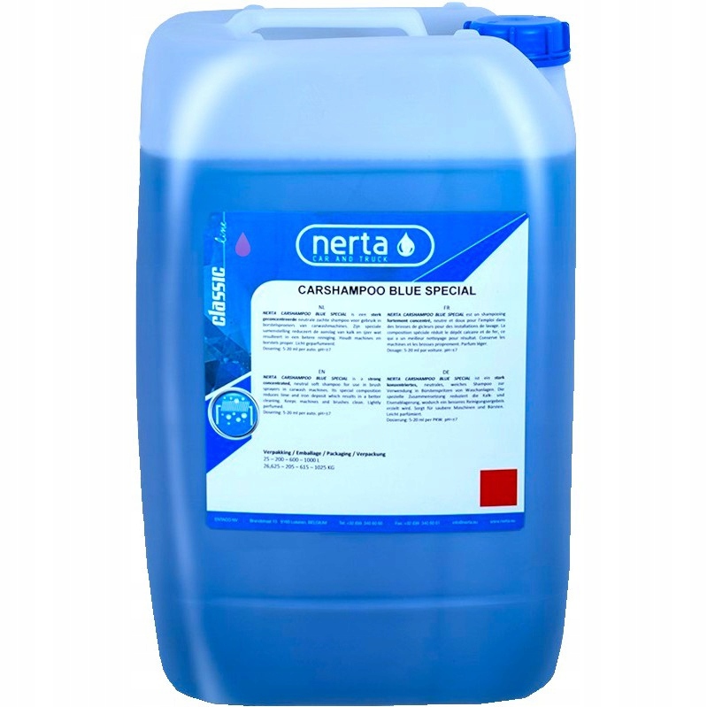Szampon samochodowy do mycia pojazdów Nerta Carshampoo Blue Special 20L