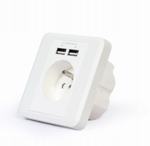 

Gniazdo zasilające Gembird 230V ładowarka Usb 2,4A