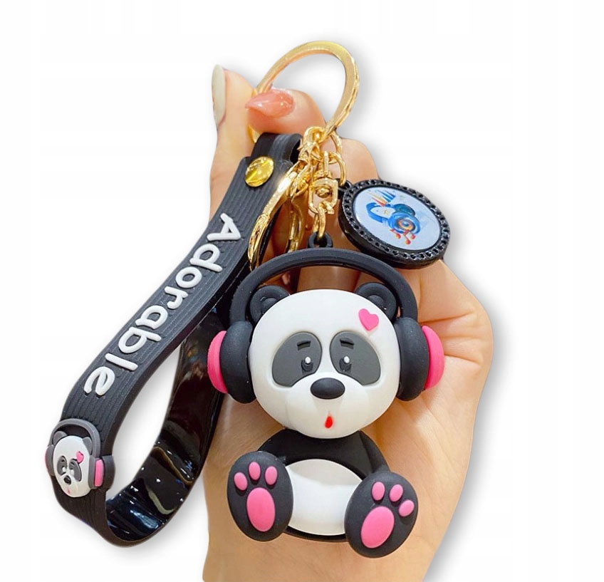 

Brelok Panda do kluczy torebki miś breloczek 3D
