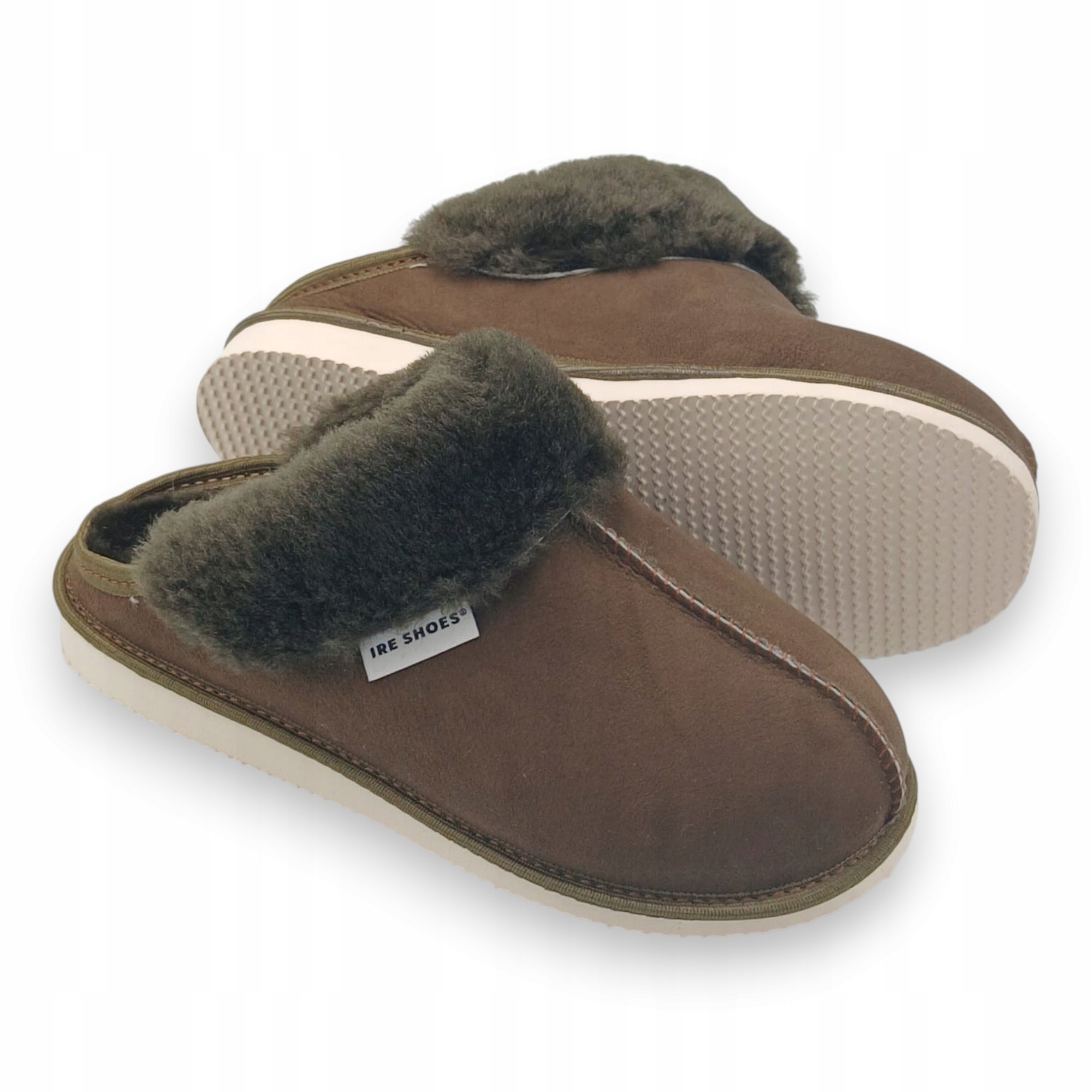 Pantofle z přírodní ovčí kůže, zateplené, elegantní, velikost 37