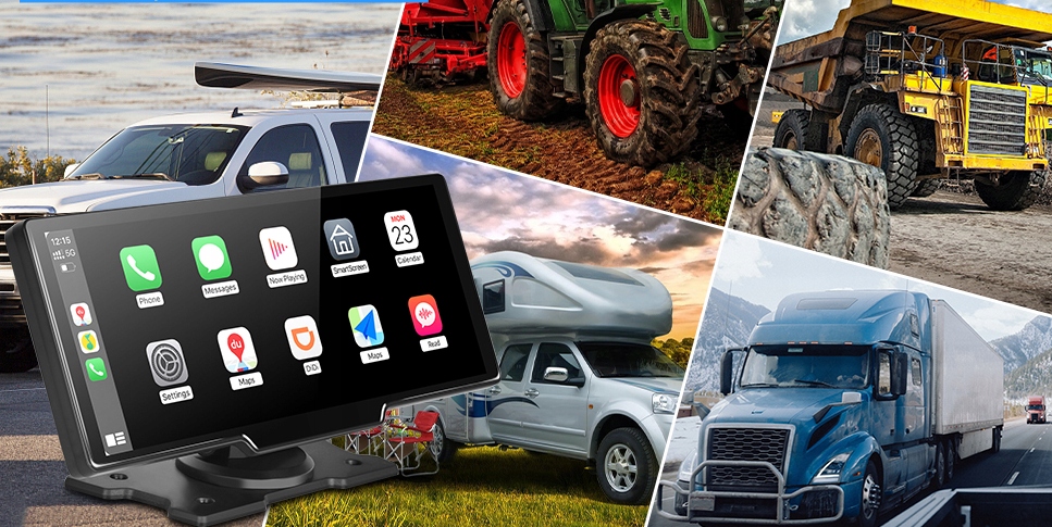 RADIO STACJA MULTIMEDIALNA MONITOR ANDROID AUTO APPLE CARPLAY DVR 2 KAMERY Szerokość produktu 23.9 cm