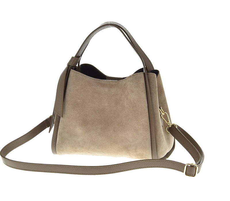 kufřík Laura Biaggi , pravá kůže, semiš, hnědá