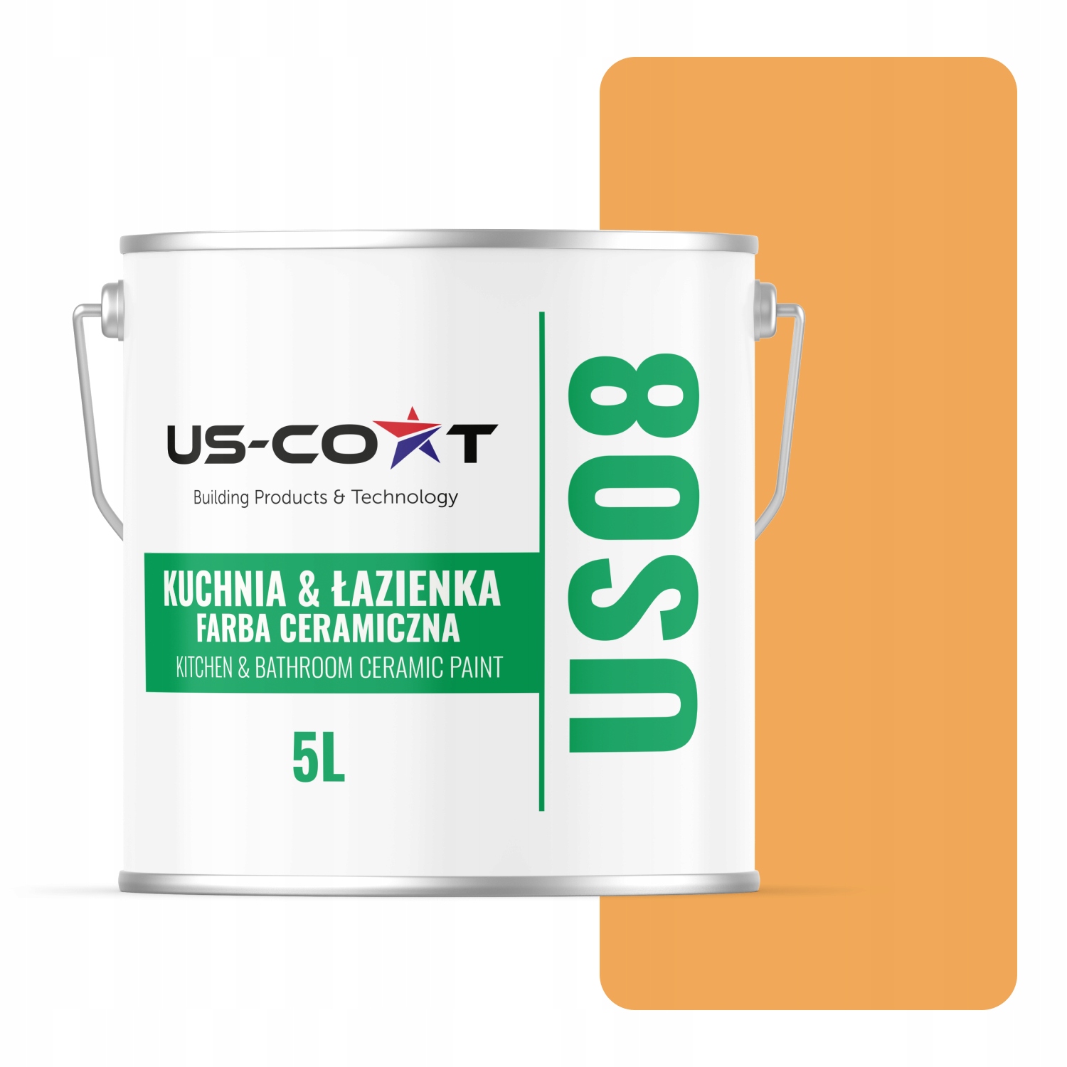 Keramická Farba Kuchyňa Kúpeľňa Tekvicová H6345 Hlboká Matná 5 L Nástenná