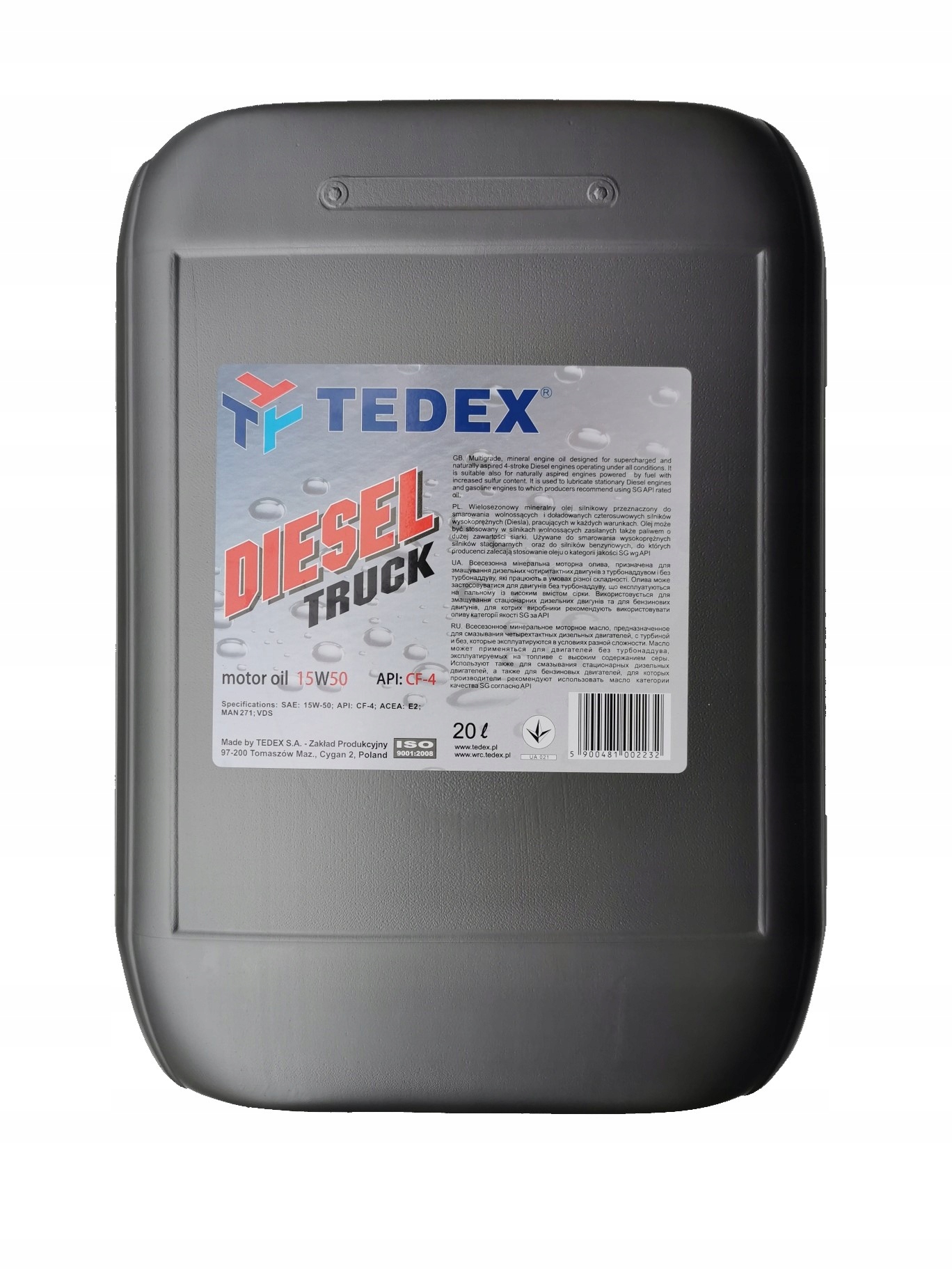 

Tedex Diesel Truck Motor Oil CF-4 15W-50 20L