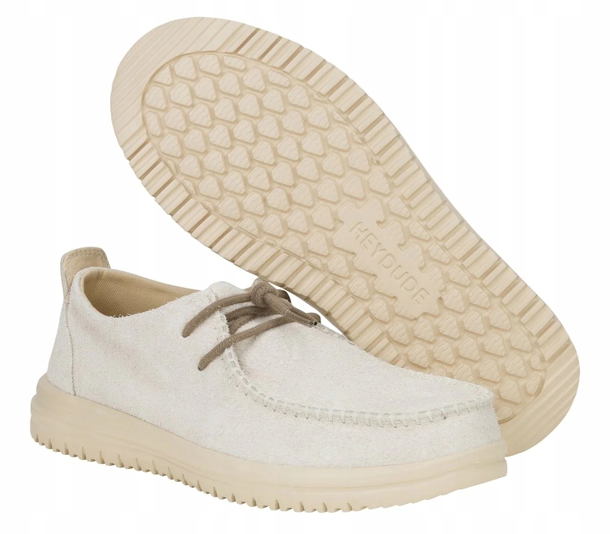 Hey Dude Wally Nxt Moc 43772-0OJ béžové kožené mokasíny pro muže M12 45