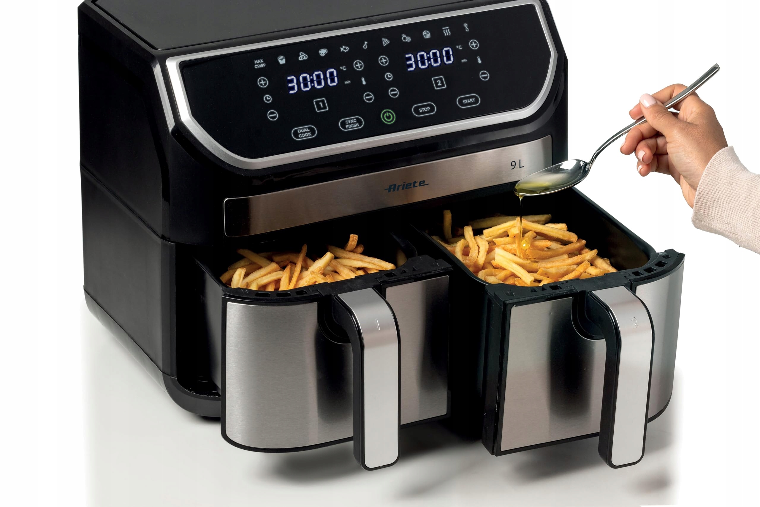 ARIETE Frytkownica Beztłuszczowa 9L 11 Programów Cyfrowy Wyświetlacz — miniatura 2
