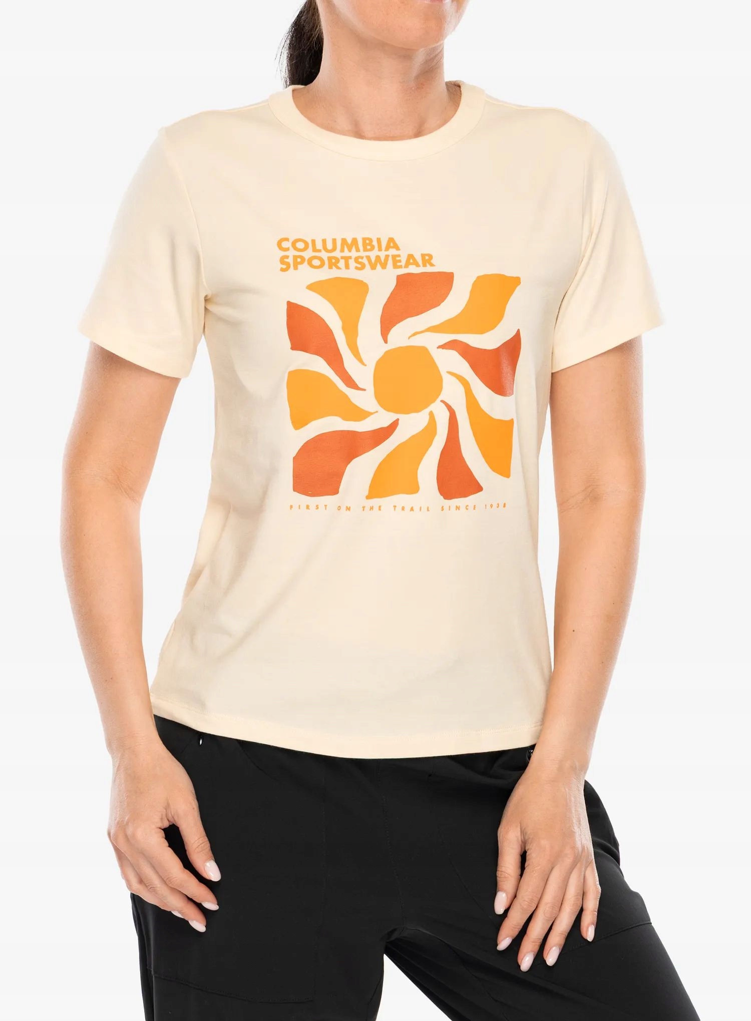 Dámské tričko s potiskem Columbia Sun Trek Graphic S/s III, citronová/vlnitá velikost L