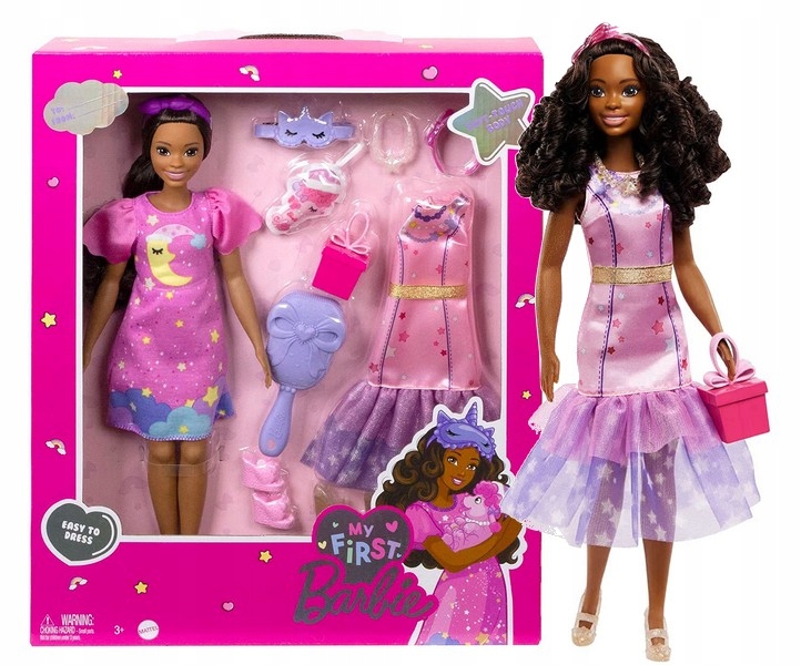 DELUXE BARBIE MOJA PIERWSZA LALKA BARBIE zestaw lalka Brooklyn + ubranka