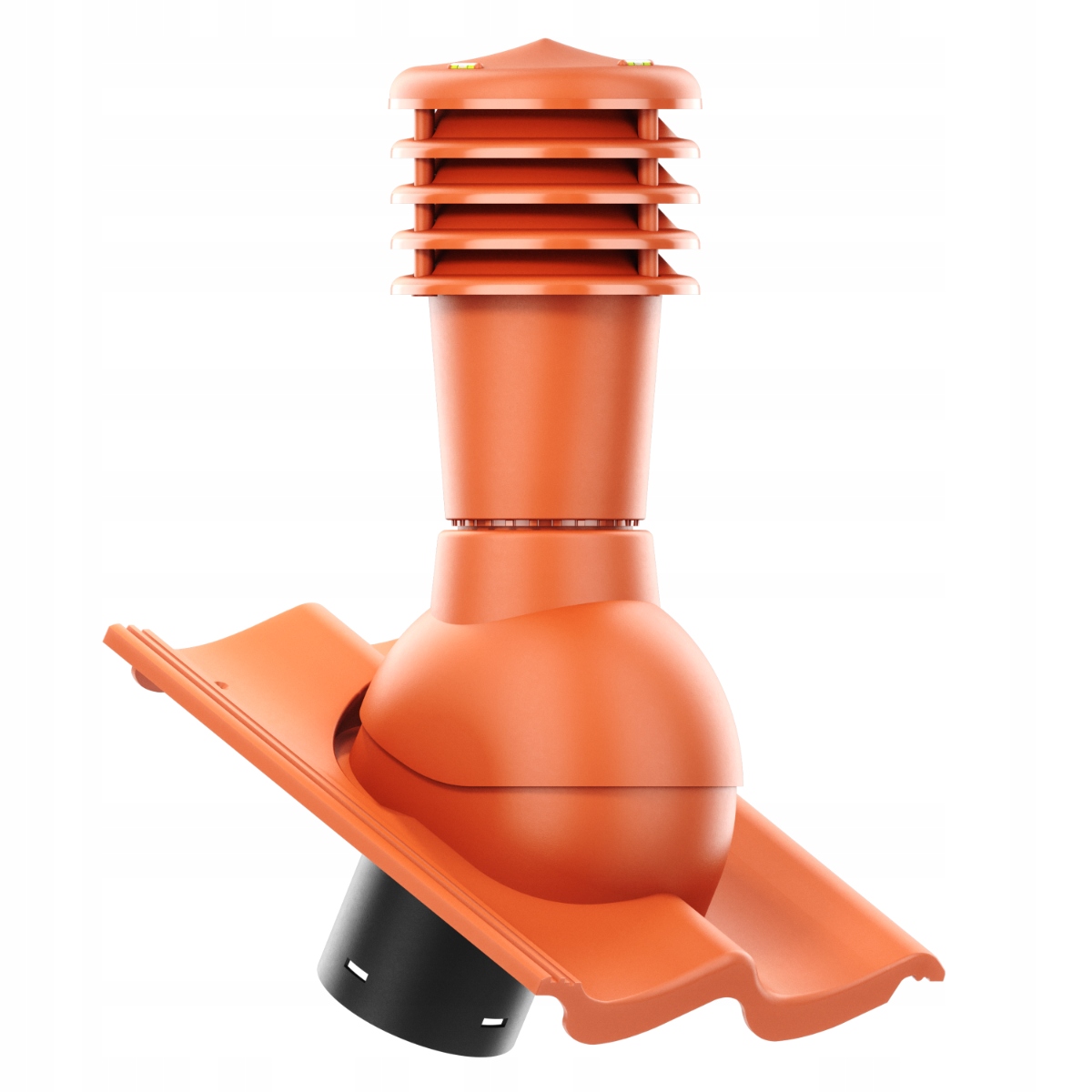 Větrací komín Smart fi125 střešní taška Braas Baltská Cihlová