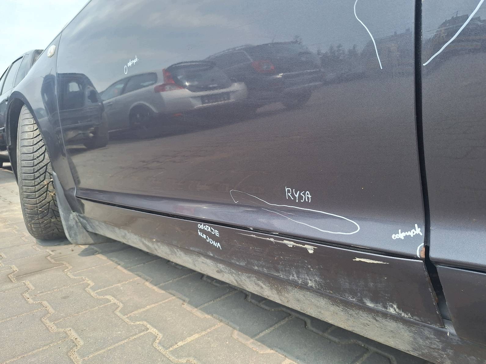 door complete left front + mirror AUDI A6 C6 LZ7Q