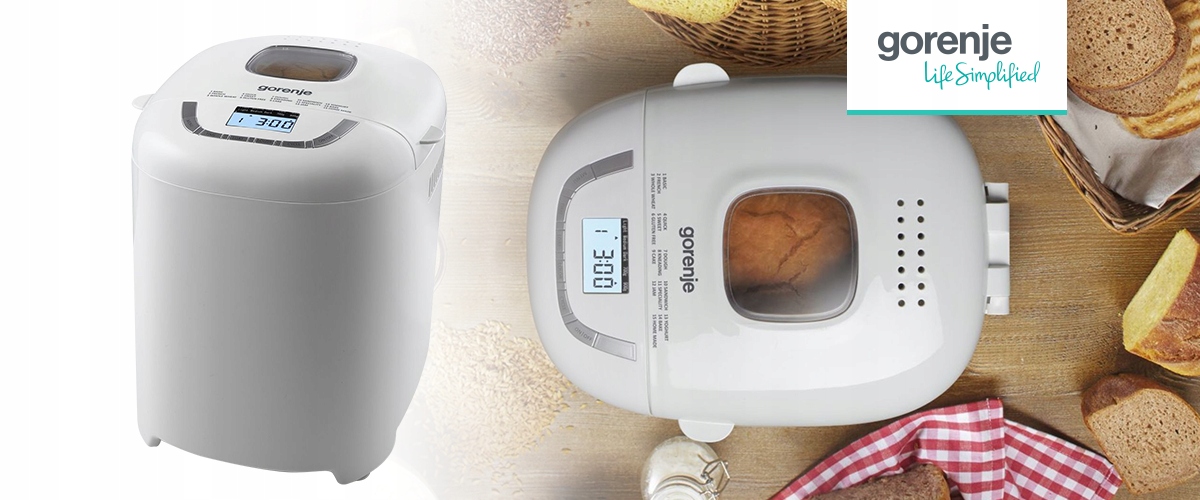 Wypiekacz do chleba Gorenje BM910WII 15 programów Moc 550 W