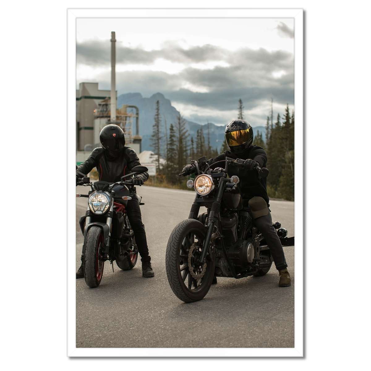 Plakáty v rámu 40x60 Motocyklisté Ducati